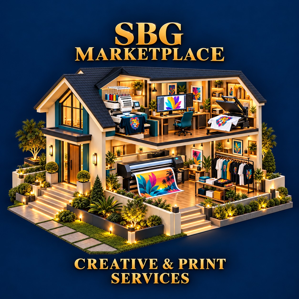 SBG creative and print studio illustration